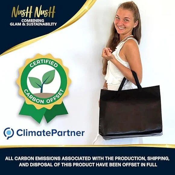 Black Gift Bags Extra Large Size–Set of 12 Reusable Black Gift Bags With Handles - Picture 2 of 5